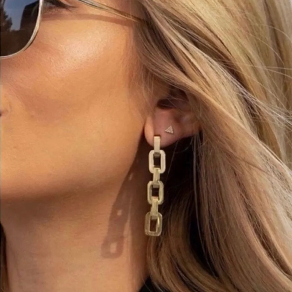 Eddie Borgo Supra link drop earrings NWT - Picture 3 of 3